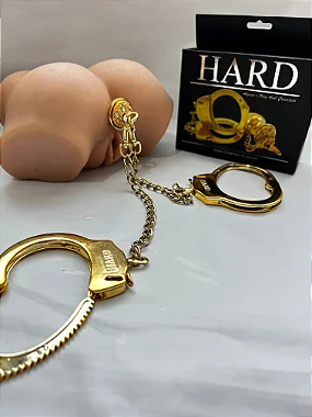 Plug Anal Cravejado P Dourado com Algemas